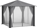 Outsunny 10' x 10' Patio Gazebo, Outdoor Gazebo Canopy Shelter by Outsunny