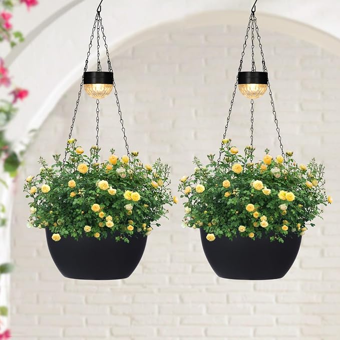 SUNNYPARK 2 Packs Hanging Planters Basket by SUNNYPARK