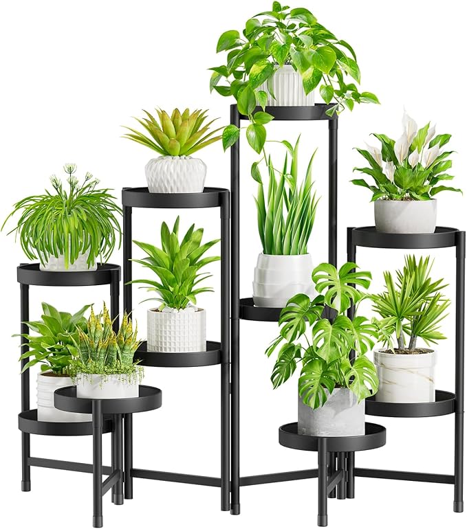 iDavosic.ly Plant Stand Indoor Outdoor, 10 Tier Corner Metal Flower Display by iDavosicly