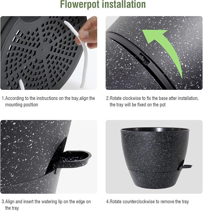 10 inch Self Watering Pots, Plant Pots - Image 4