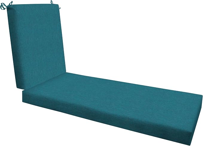 Honeycomb Outdoor Heritage Chaise 21.5 x 70, Textured Solid Teal Chaise Lounge by Honeycomb