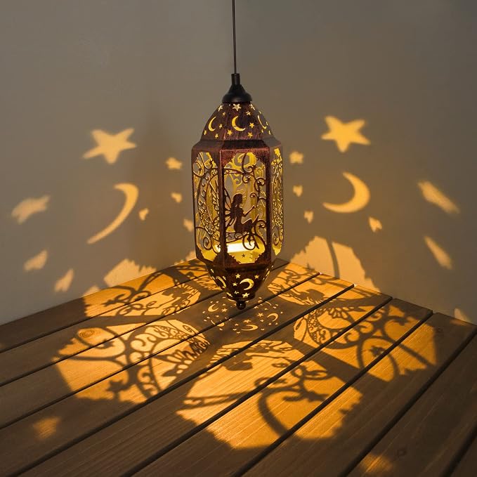 Go2garden 12.4" Solar Outdoor Lanterns Waterproof Garden Gifts Women, Moon - Image 9