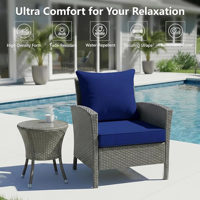 22x22 Inch Patio Chair Cushion - Image 2