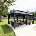 PURPLE LEAF 12' X 18' Patio Hardtop Gazebo Outdoor Pavilion Gazebo by PURPLELEAF