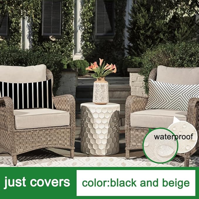 RABUSOFA Outdoor Pillows Covers 12x20 inch Waterproof - Image 4