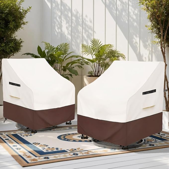 Rileytee Outdoor Swivel Chair Cover 2 Pack, Furniture Patio Chair Covers - Image 7