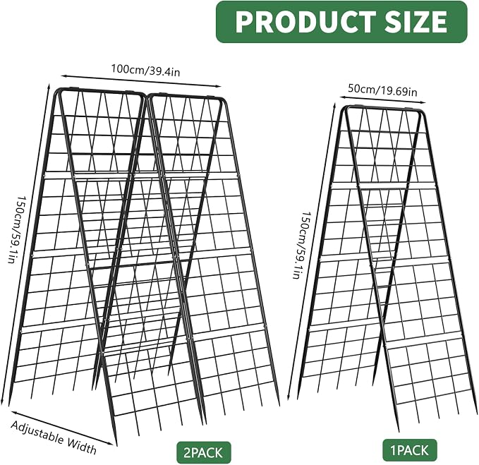 2 Pack Cucumber Trellis, Climbing Plants and Flowers - Image 6