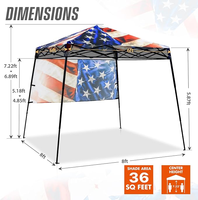 EAGLE PEAK 8x8 Pop Up Canopy Tent - Image 3