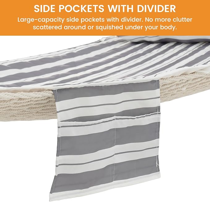 Lazy Daze Hammocks 2 Person Hammock Pad and Pillow Set, Double Polyester - Image 4