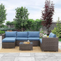Wisteria Lane 7 Pieces Patio Furniture Sets, Outdoor Sectional Sofa by WisteriaLane
