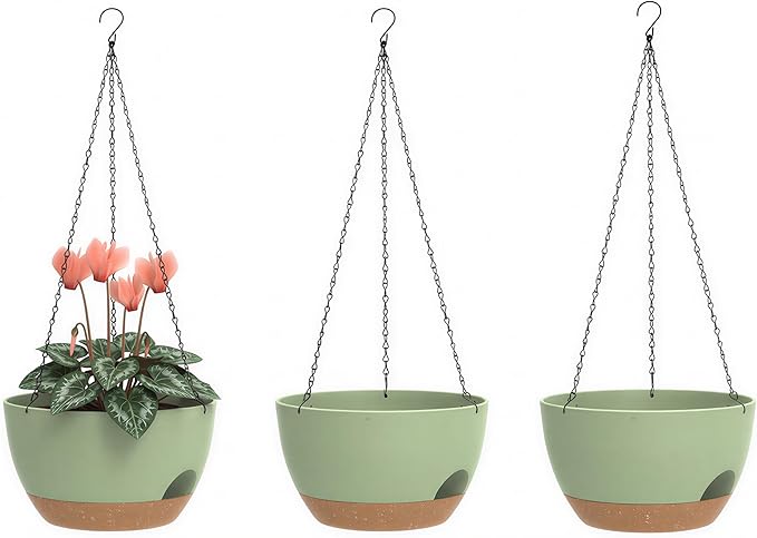Hanging Planters 3-Pack, 8 Inch Self-Watering Hanging Pots by Unknown
