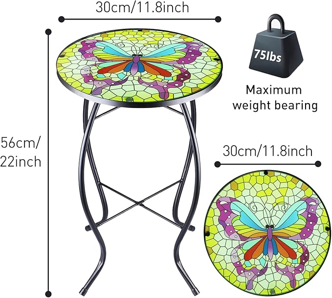 12 Inch Small Outdoor Side Table - Image 3