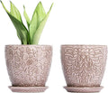 6 Inch Retro Ceramic Planter Set of 2 by Bestseler