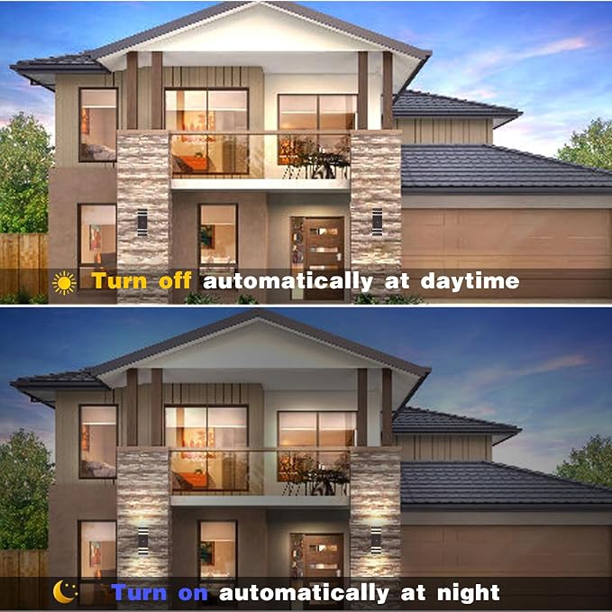 DASTOR 2 Pack Dusk to Dawn Outdoor Wall Lights, Up and Down Porch Lights - Image 3