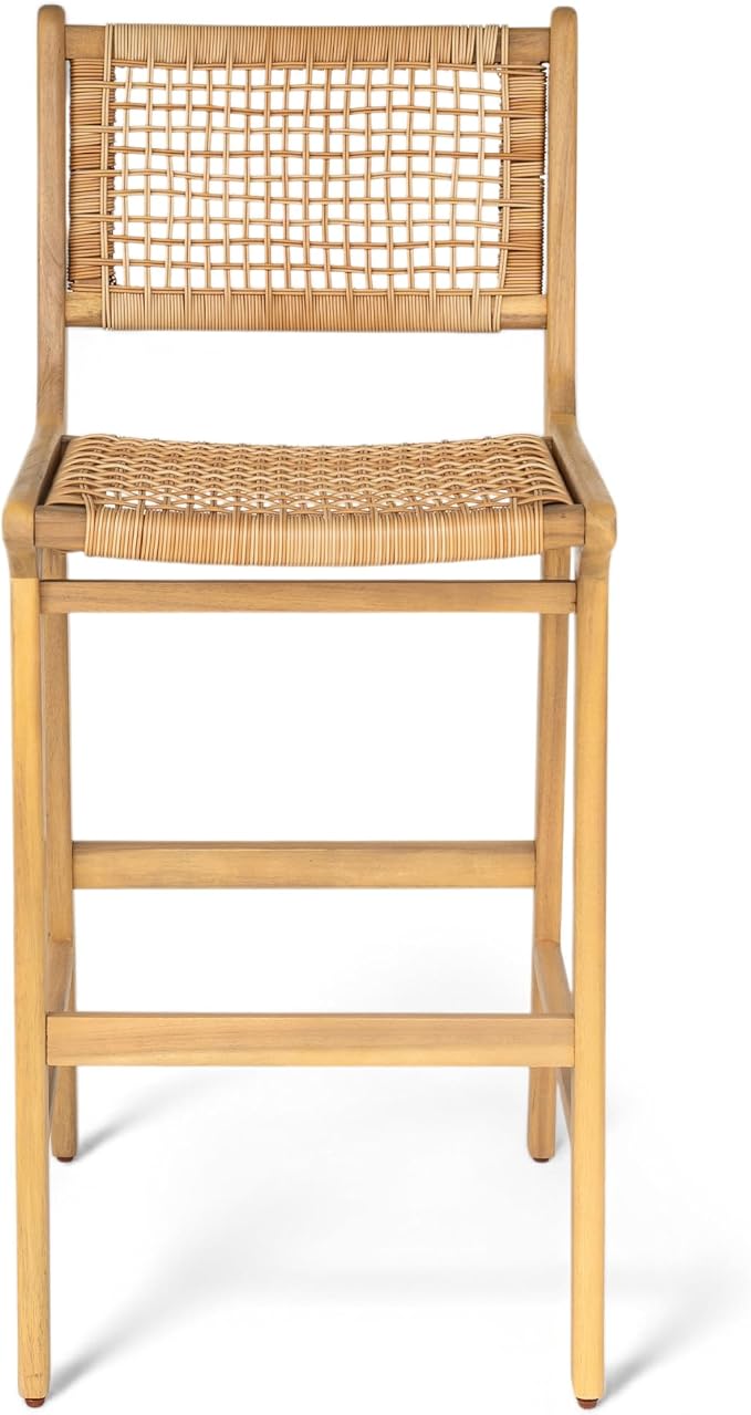 Christopher Knight Home Merry Patio Acacia Wood Bar Stool Set of 2, Counter - Image 6