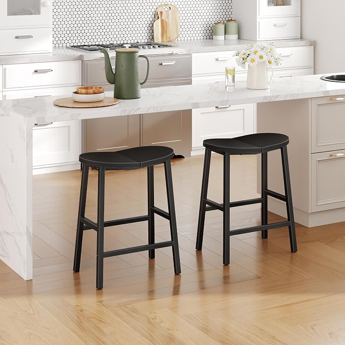 HOOBRO Bar Stools Set of 2, Counter Height Bar Stools, 23.6 Inch Barstools - Image 7