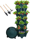 GameXcel Vertical Planter 7 Tier Stackable Planters Garden Planters Strawberry by GameXcel