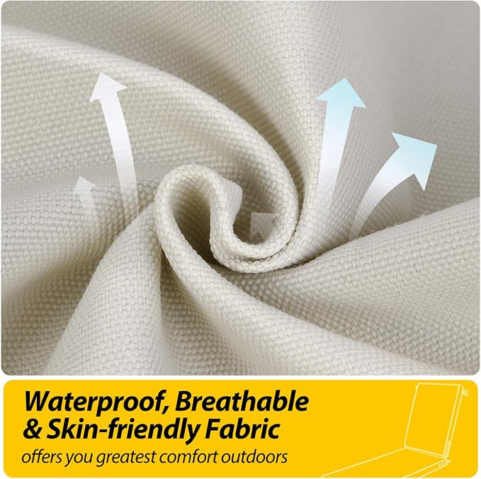 AAAAAcessories Outdoor Chaise Lounge Cushions, Fade-Resistant, Waterproof Patio - Image 4