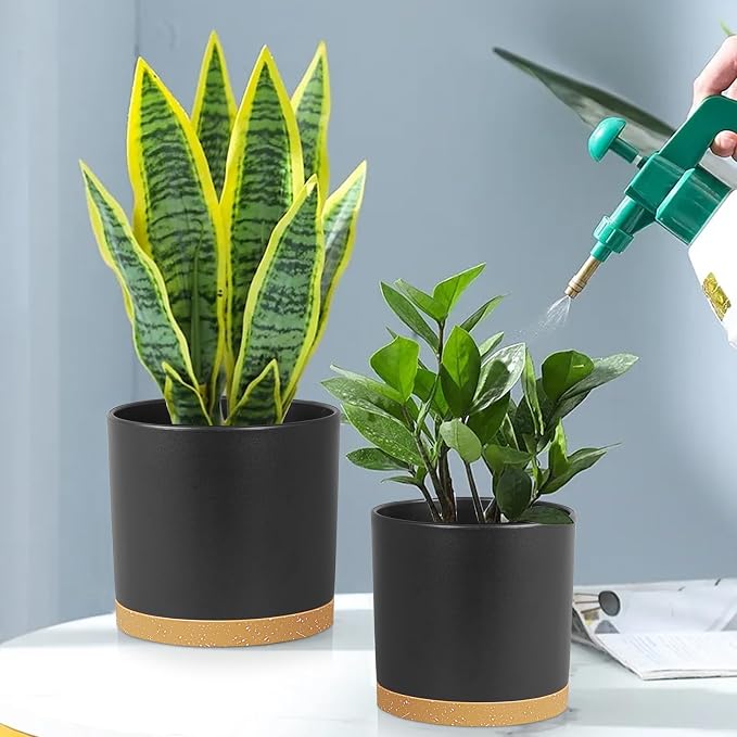 8/7/6 inch Flower Pots, 3 Pack Cylinder Plant Pots - Image 5