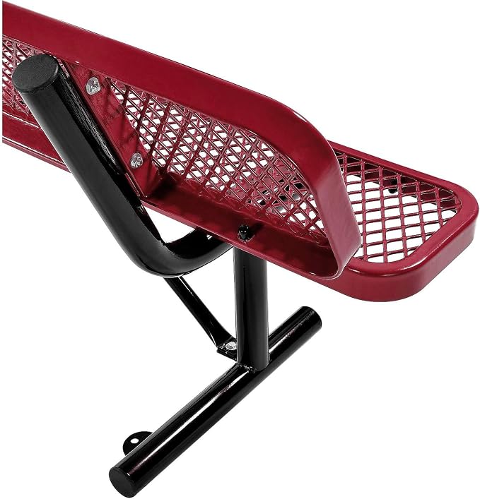 Global Industrial 8'L Heavy Duty Expanded Metal Mesh Bench - Image 6