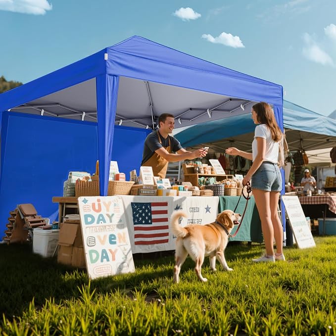 10x10 Pop Up Canopy with Sidewalls, Outdoor Instant Canopy Tent with Carry Bag - Image 7