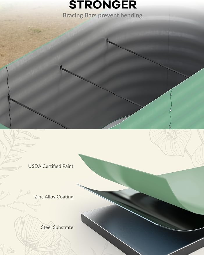 GarveeLife 2 Pcs Raised Garden Beds Outdoor 8x4x2 ft - Image 5