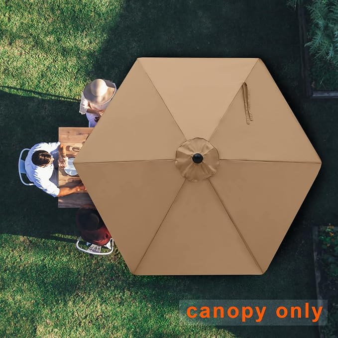 MASTERCANOPY Patio Umbrella 7.5 ft Replacement Canopy - Image 6