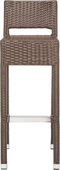 SAFAVIEH FOX5212A Collection Landry Black Indoor/Outdoor Bar Stool by SAFAVIEH