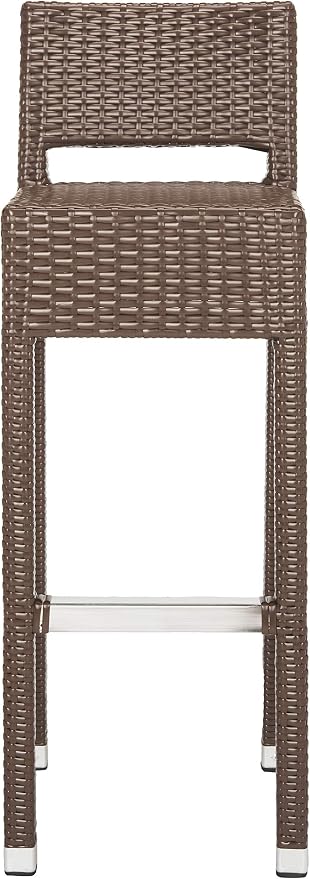 SAFAVIEH FOX5212A Collection Landry Black Indoor/Outdoor Bar Stool by SAFAVIEH