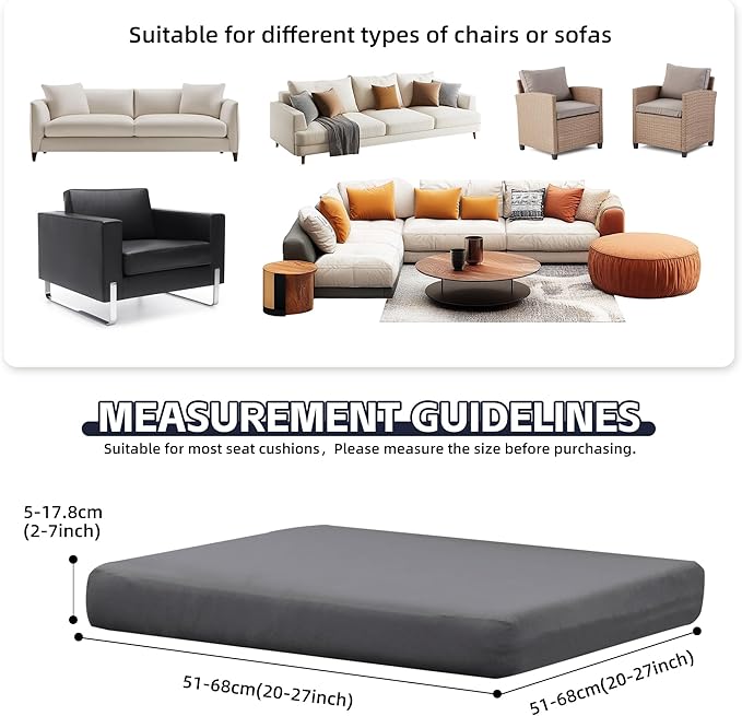 12Pcs Patio Cushion Covers, Outdoor Cushions Covers, Stretch Cushion Covers - Image 2