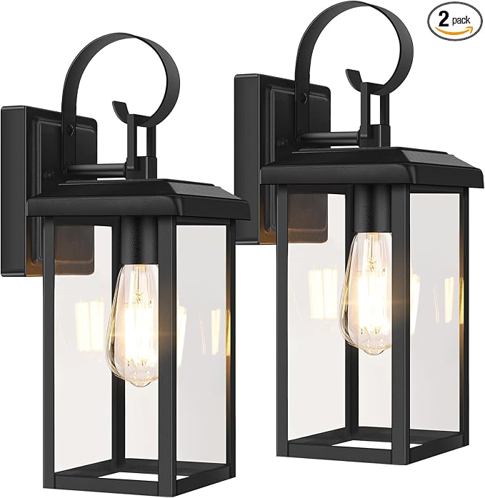 BesLowe 2-Pack Outdoor Wall Light Fixtures, Waterproof Porch Lights Outdoor by BringYouBrightFuture