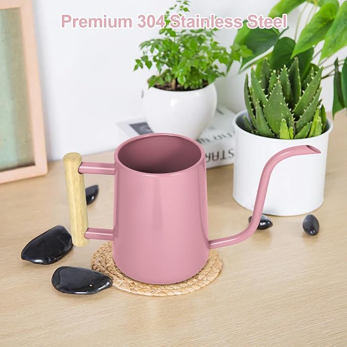 Watering Can Indoor Plants, 35 oz/1000 ml Metal Stainless Steel Watering Can Pot - Image 4