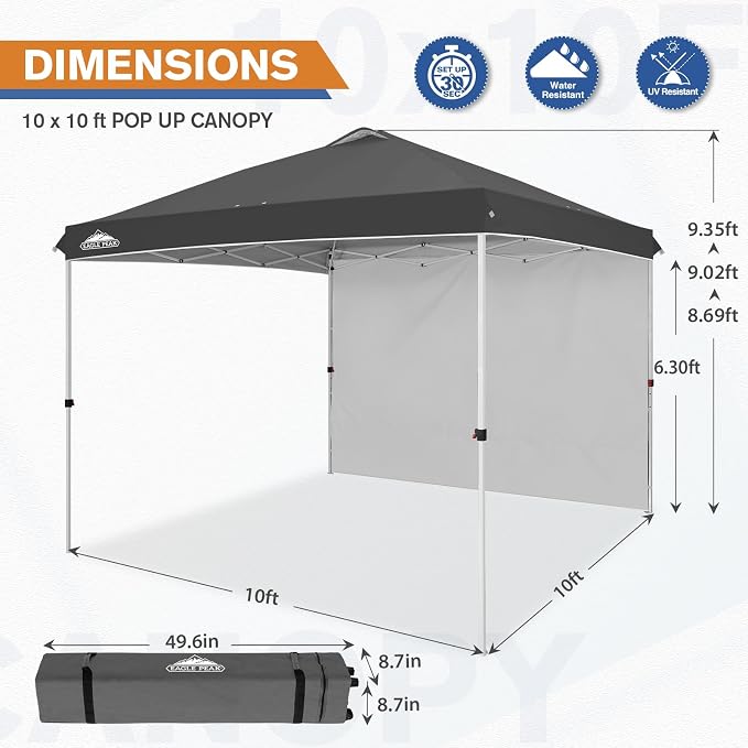 EAGLE PEAK Commercial Canopy 10x10 Pop Up Canopy Tent - Image 3