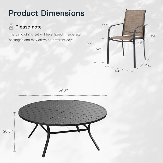 VICLLAX 11 Pieces Patio Outdoor Dining Set - Image 2