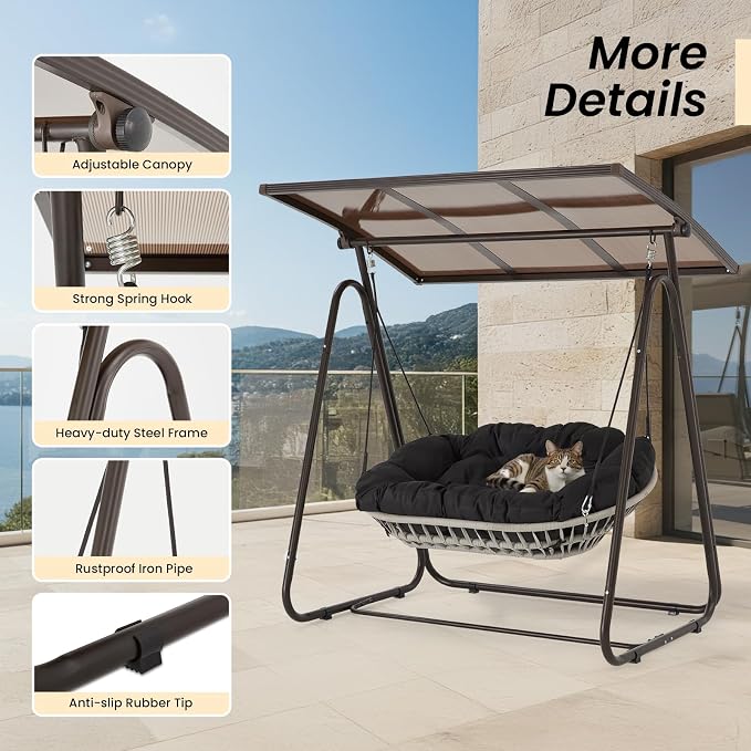 2-Person Outdoor Porch Swing - Image 2