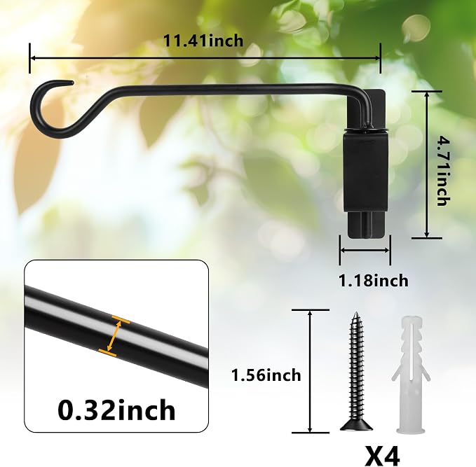 2PCS Wall Mounted Plant Hanger, Indoor/Outdoor Decorative Hook - Image 5