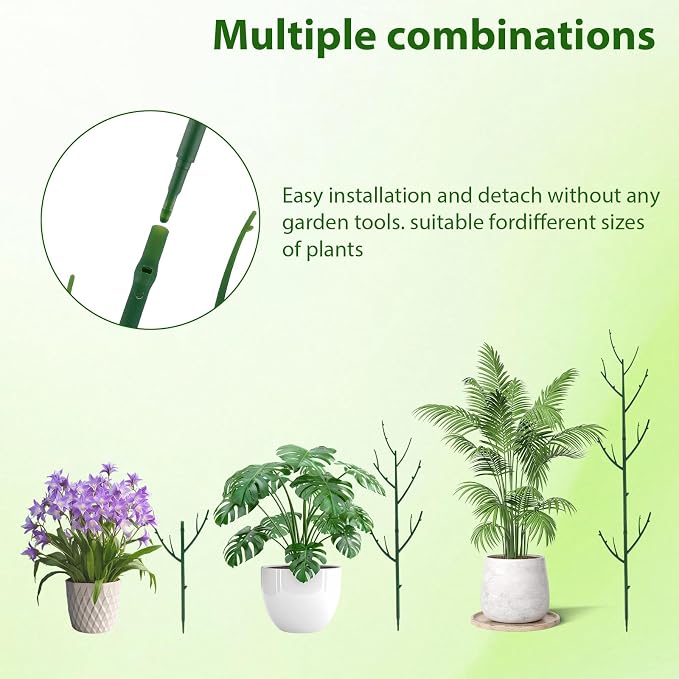 6 Pack Stackable Monstera Plant Support, Plant Stakes - Image 3