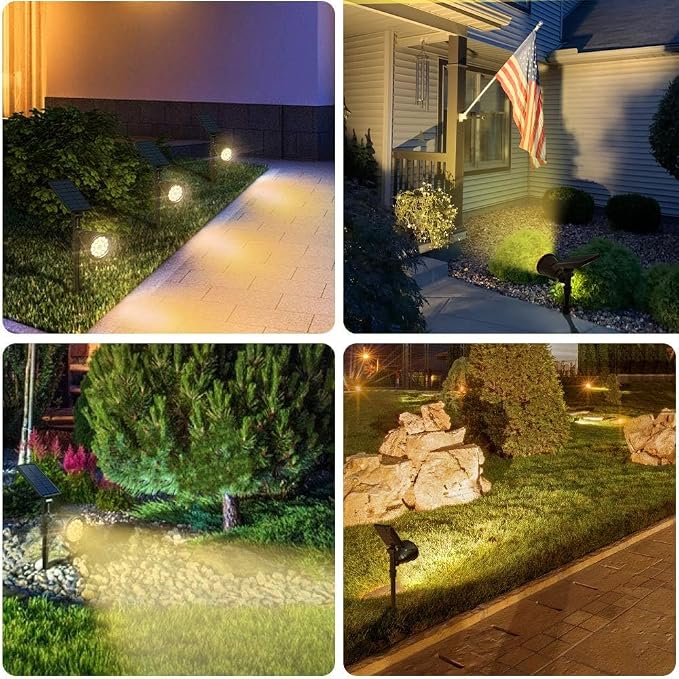 Solar Spot Lights Outdoor, Waterproof Solar Landscape Spotlights 18 LED 2-in-1 - Image 8