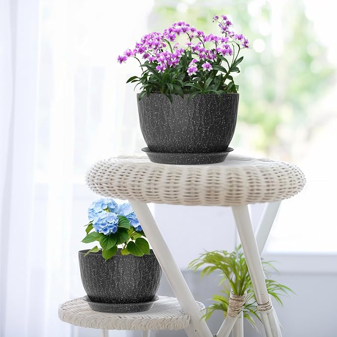 12/10/9 inch Large Flower Pots, 3 Set Big Plant Pots - Image 7