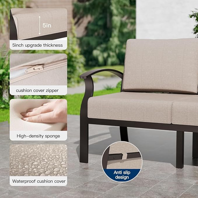 Kullavik Aluminum Patio Furniture Set - Image 3