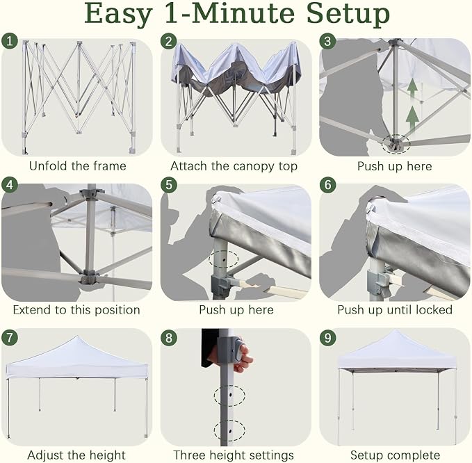 Easy 10x10 Pop Up Canopy Tent - Image 2