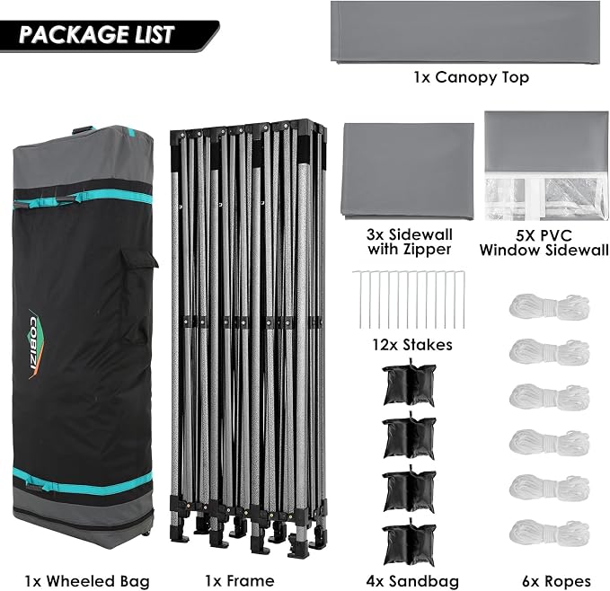 COBIZI 10x30 Pop up Canopy Tent 10x30 Canopy - Image 7