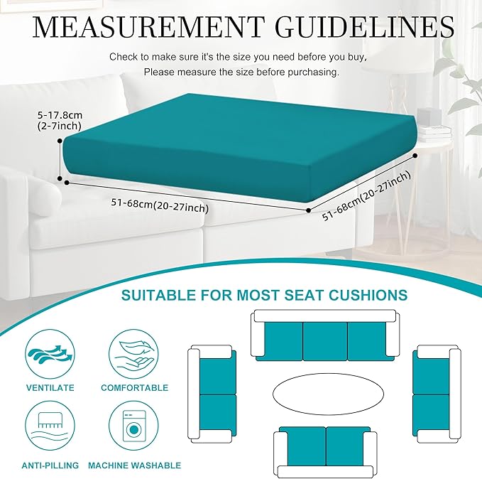 12 Pcs Stretch Patio Cushion Covers, Outdoor Couch Covers Replacement, Outdoor - Image 2