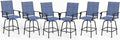 MFSTUDIO Outdoor Bar Stools Set of 6, Swivel Bar Height Patio Chairs Outdoor by MFSTUDIO