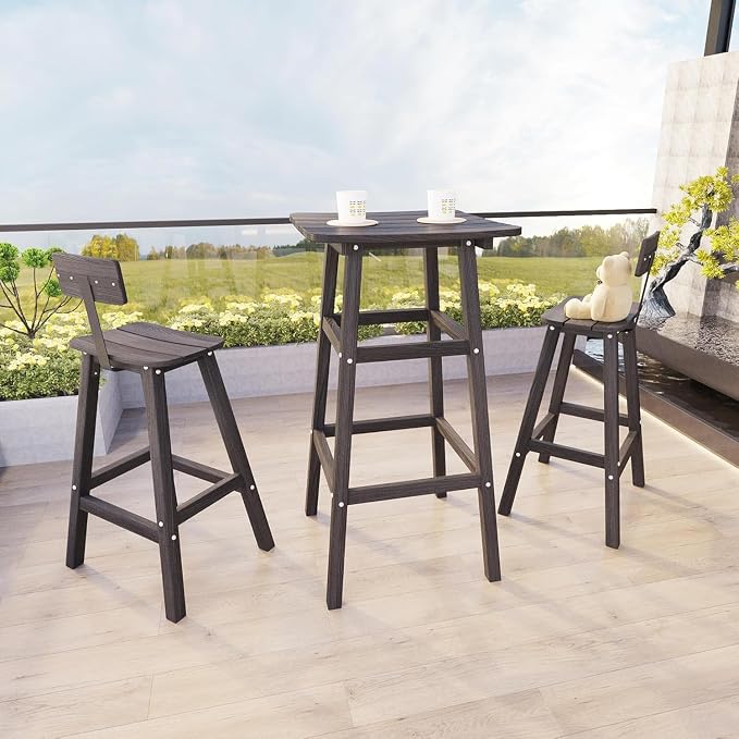Outdoor Bar Table, HDPE Patio Bar Table, All Weather Height Patio Tables - Image 5
