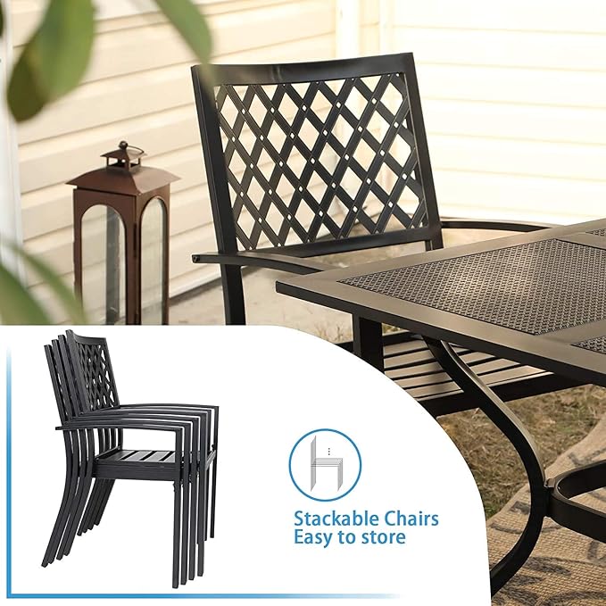 PHI VILLA 8 Piece Patio Dining Set - Image 4