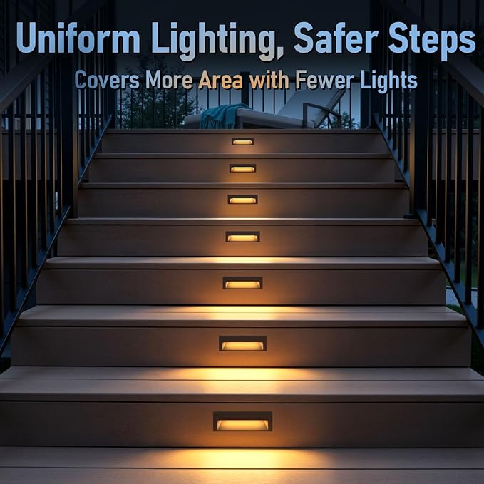 LEONLITE 10.6 Inch 5CCT LED Low Voltage Step Lights, 12–24V AC/DC 6W Surface - Image 4