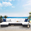 Modway Tahoe Aluminum 4-Piece Outdoor Patio Furniture Gray White, Modular by Modway