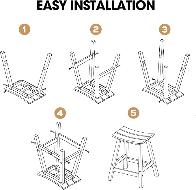 Ciokea 2 Set 29" Outdoor Bar Stools - Image 6