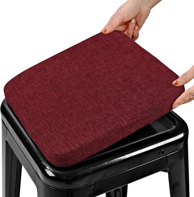 BUYUE Friendly Woven Fabric Magnetic Bar Stool Cushion 1 Piece, Enhanced by BUYUE